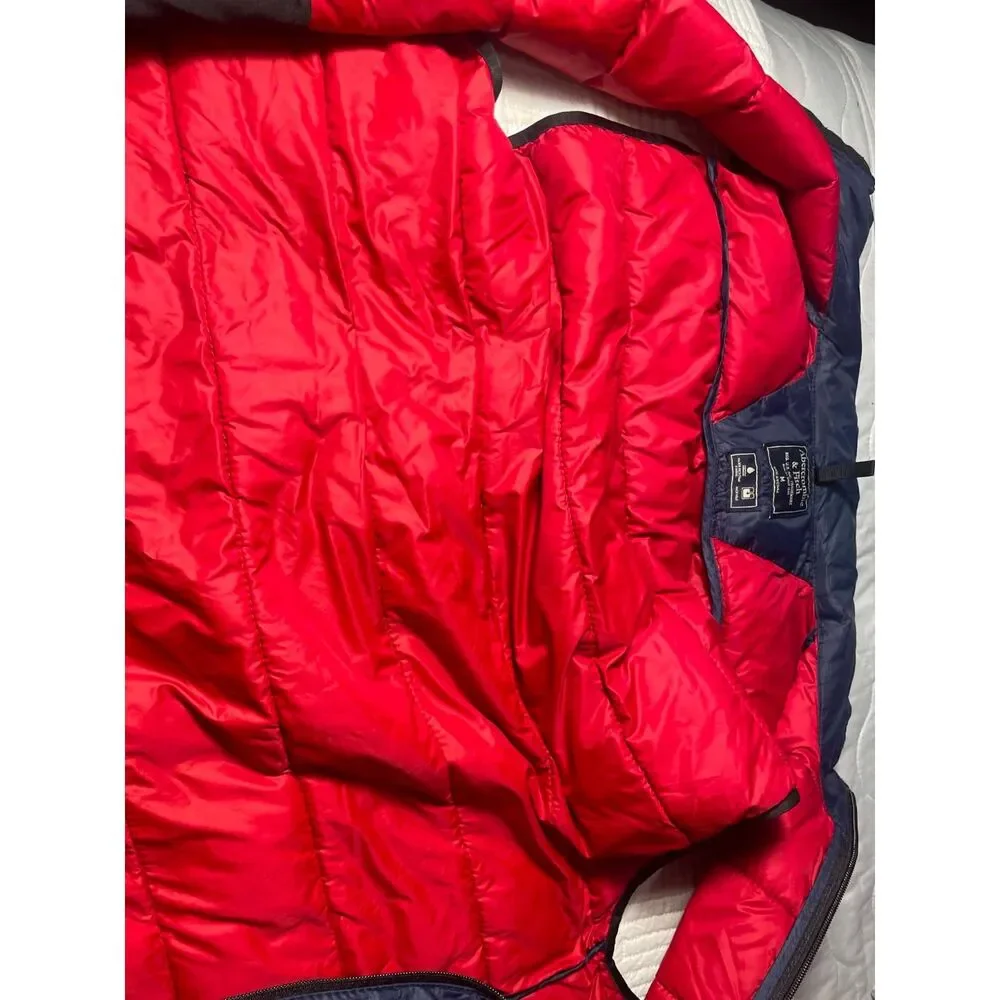 Abercrombie & Fitch Men's Blue Down Puffer Vest Size Medium Y2K
